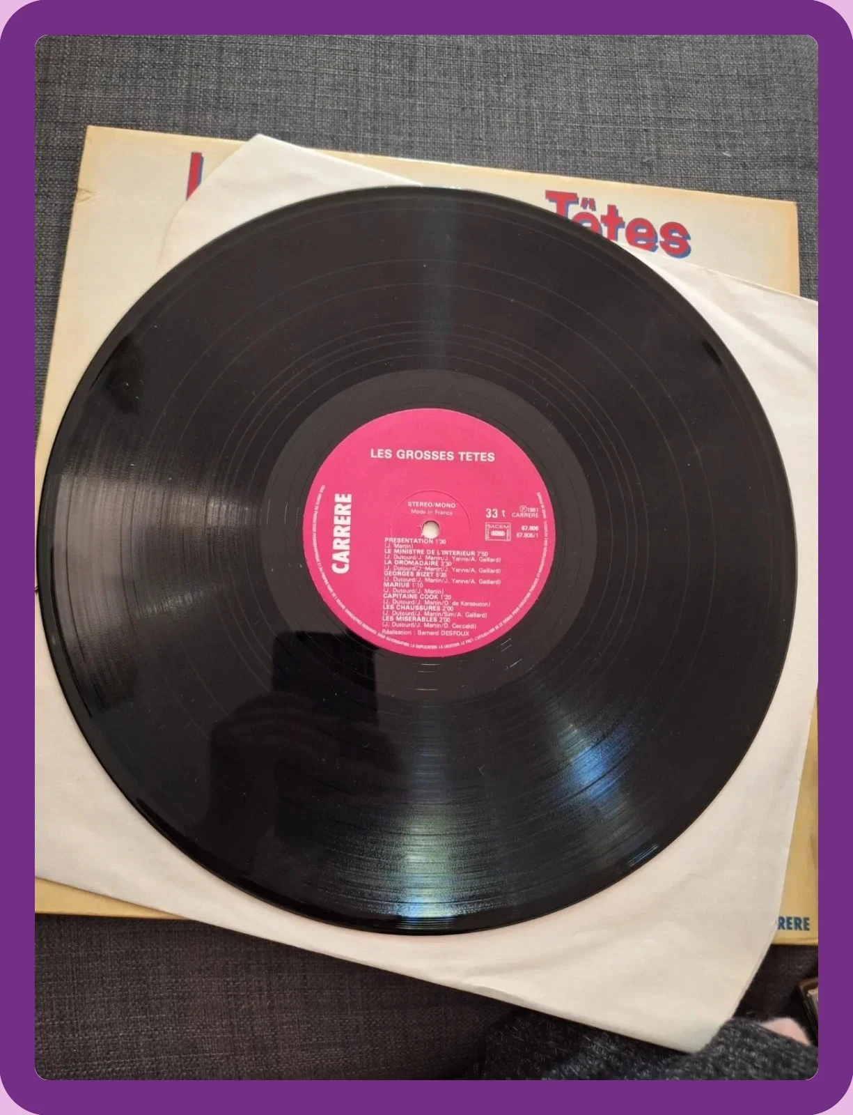 Vinilo 33T Les Grosses Tetes Philippe Bouvard 1981 – photo 4